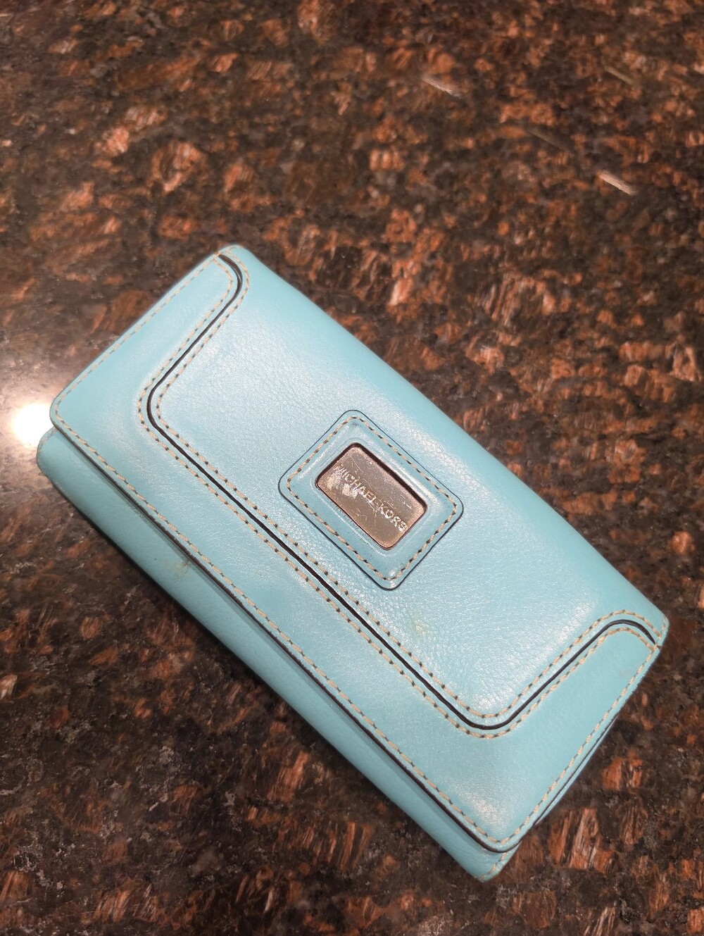 Michael Kors Turquoise Leather Wallet